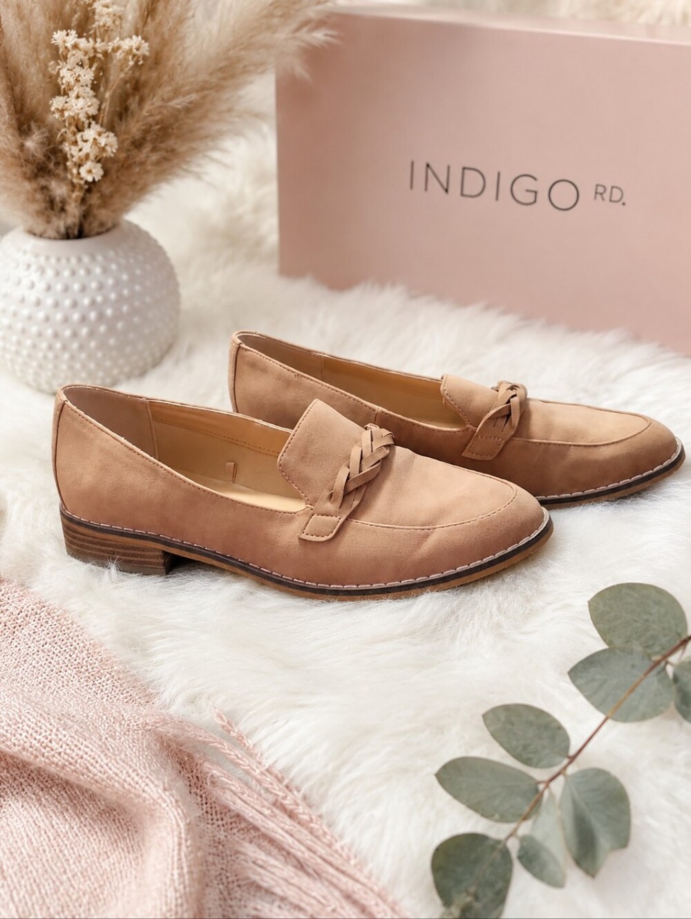 Indigo Rd 9w Braided Slip-On Loafers in Tan